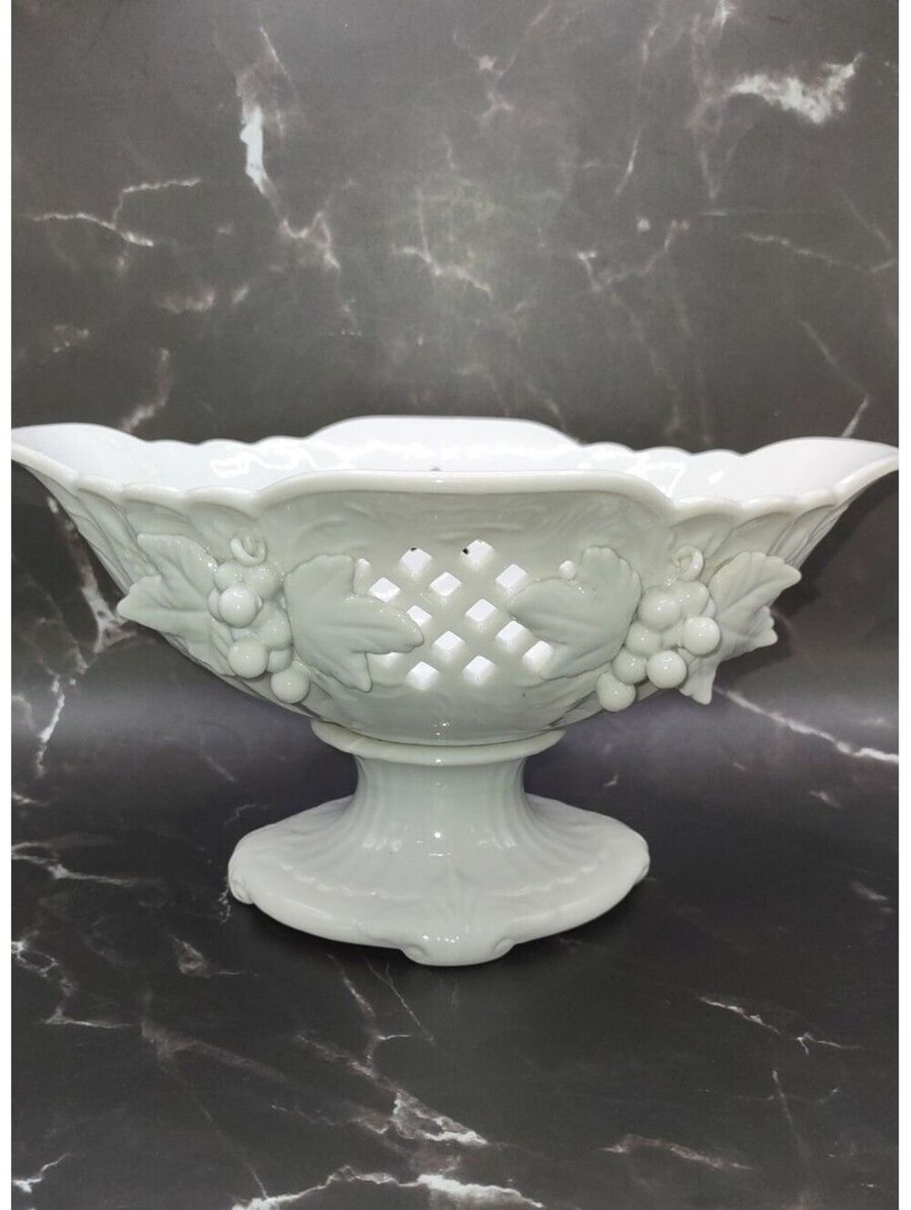 Arco Japan white Porcelain Footed Compote Bowl